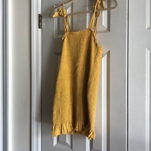 Yellow Smocked Dress